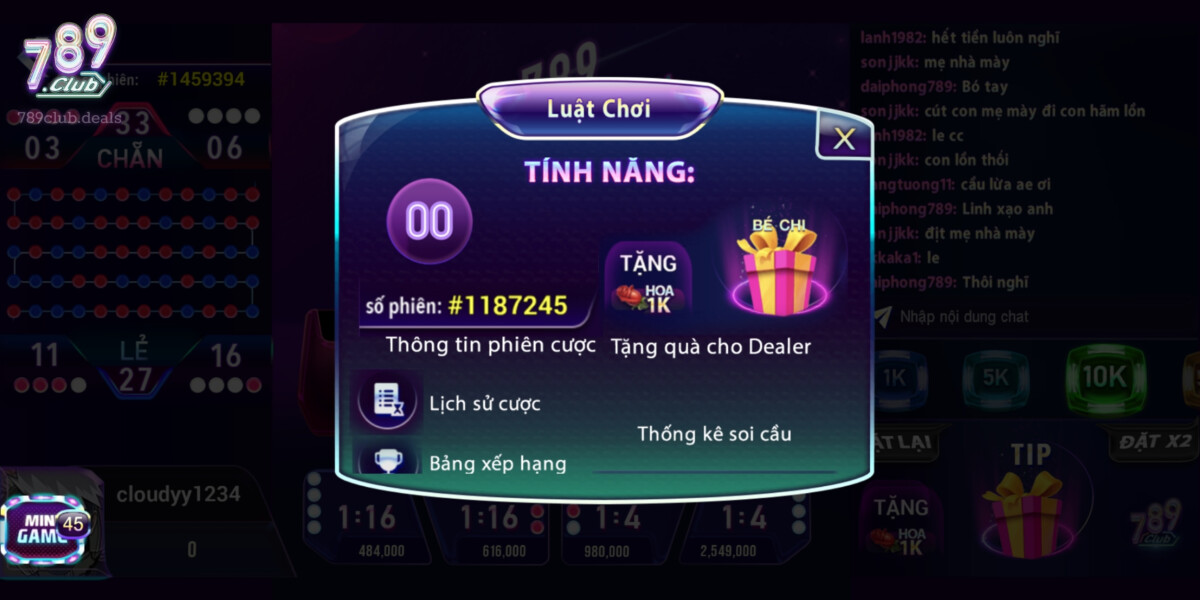 Các Tính Năng Của Xóc Đĩa Tại 789 Club